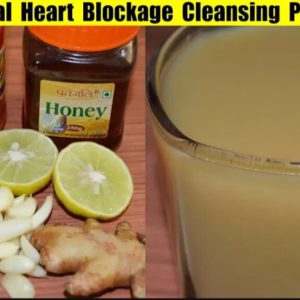 Ginger, garlic, lemon, apple vinegar, honey remedy for arteries blockage and heart health