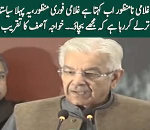 Khawaja Asif’s blasting speech at an event criticizing Imran Khan badly